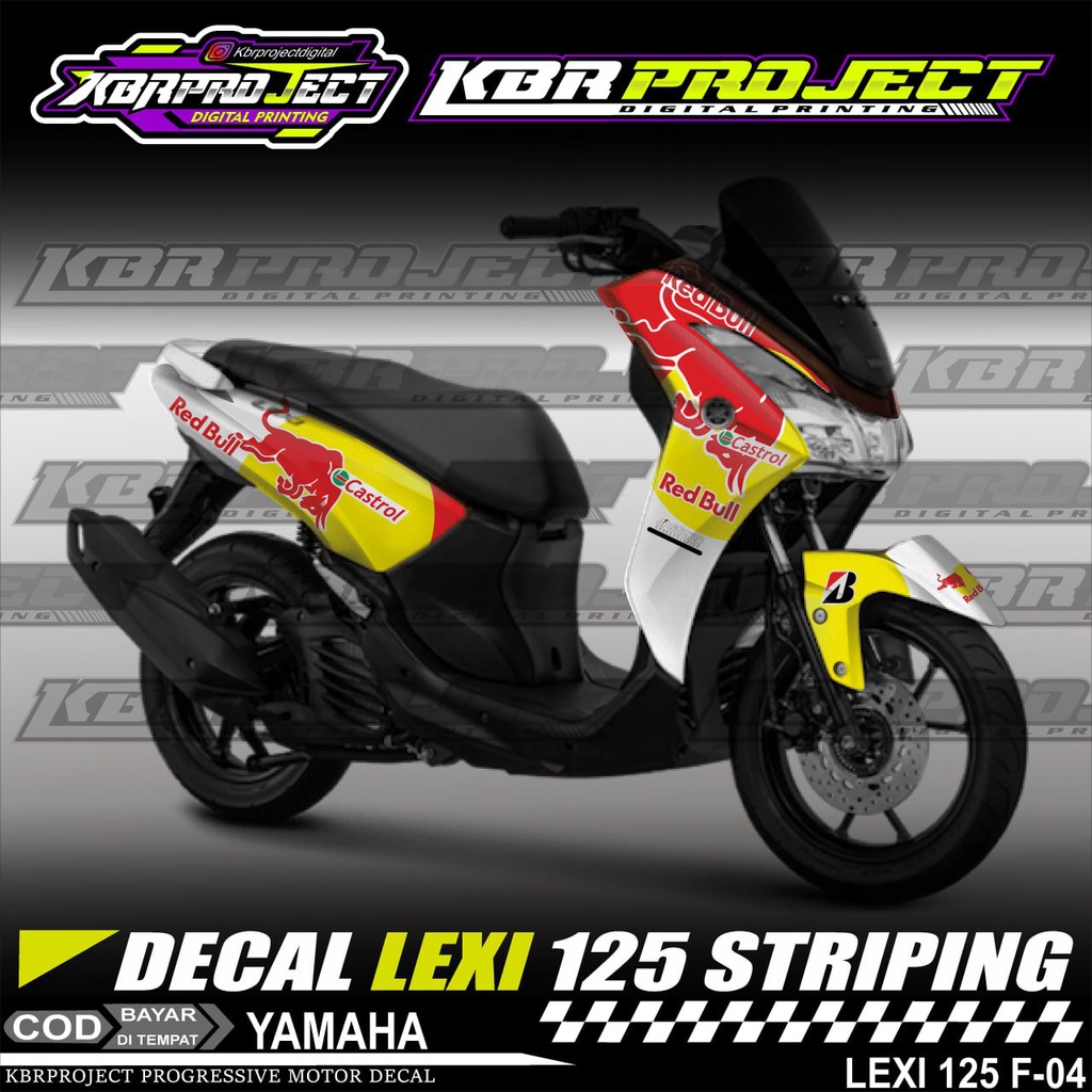 LEXI 125 STIKER MOTOR KEREN DECAL STIKER FULL BODY LIS VARIASI LEXI 125 STIKER MOTOR YAMAHA DESAIN R