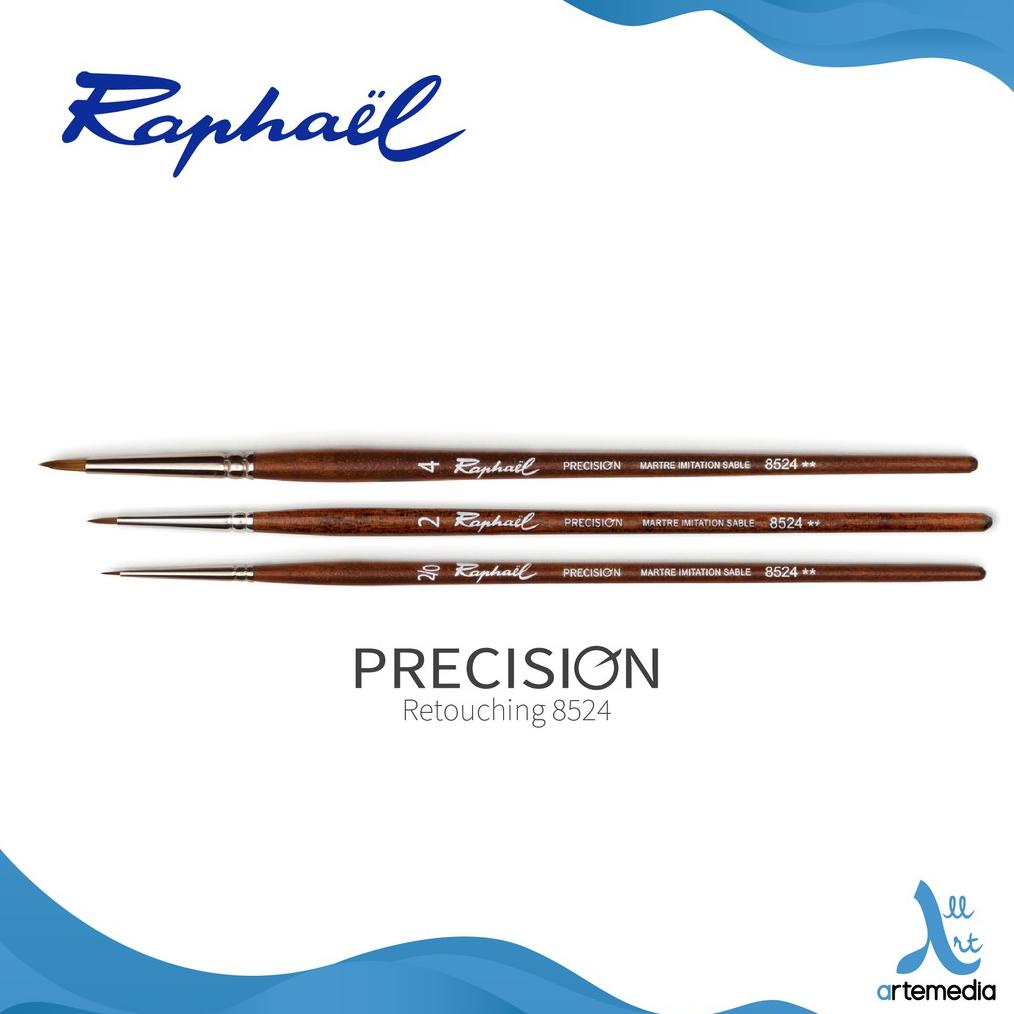 

Kuas Lukis Raphael 8524 Short Round Pointed Precision Synthetic Brush Short Handle