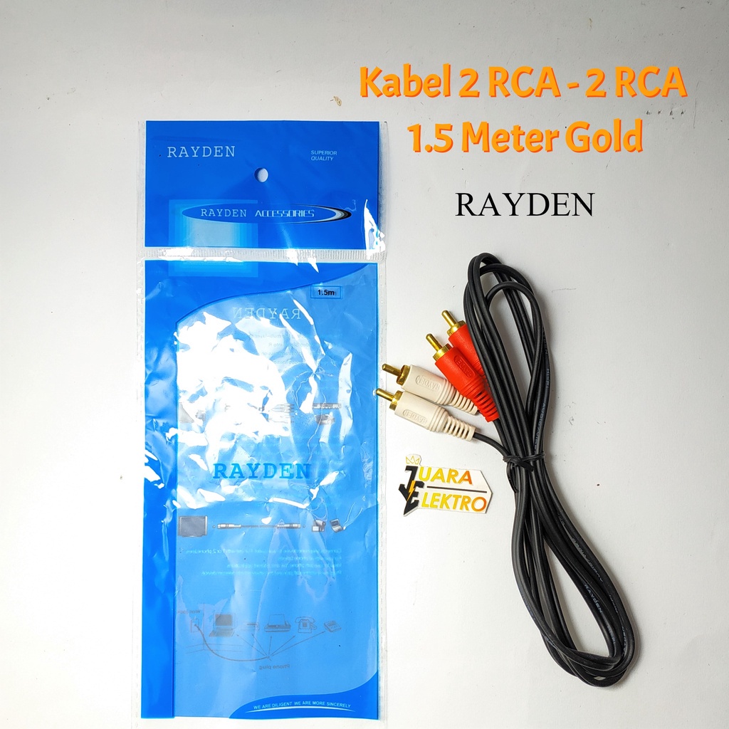 RAYDEN Kabel 2 RCA - 2 RCA 1,5 Meter Gold