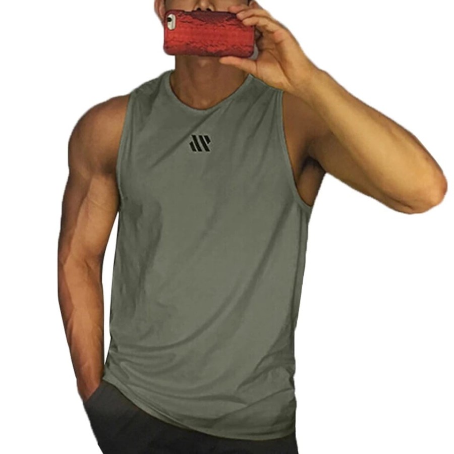 HS SL380 Singlet GYM - Kaos Gym Fitnes - Baju Training Fitness Pria