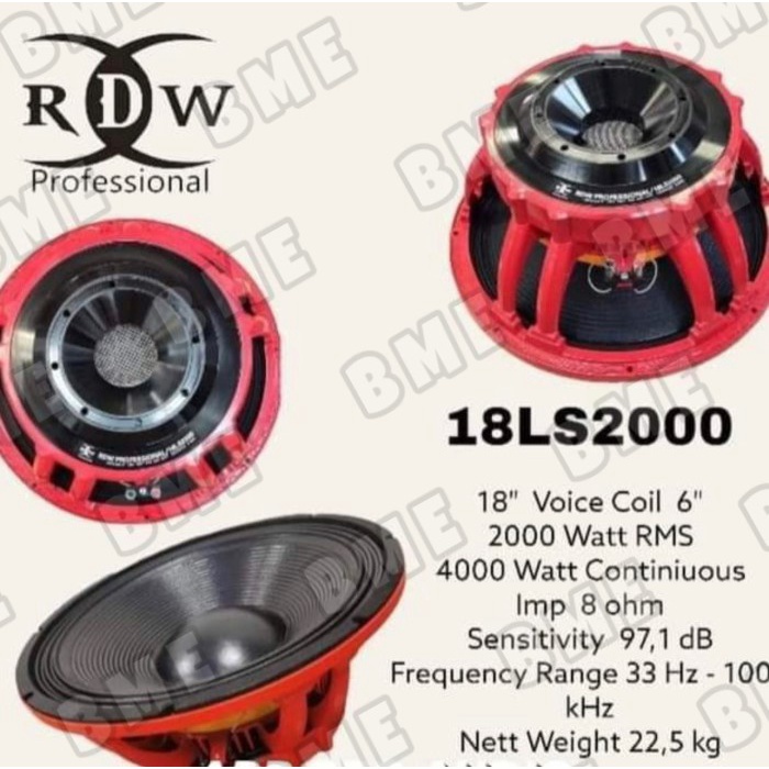 Terlaris Speaker Komponen Rdw 18Ls2000 18 Inch 18 Ls2000 Original 18 Ls 2000