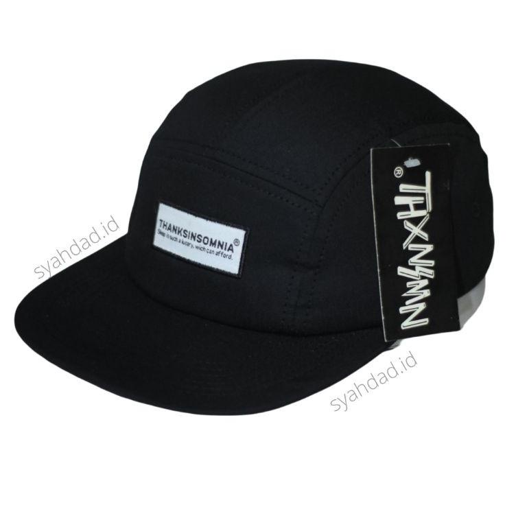 GROSIR_JAKARTA TOPI DISTRO 5 PANEL THANKSINSOMNIA PRIA WANITA ORIGINAL TOPI LIMA PANEL BORDIR - FIVE