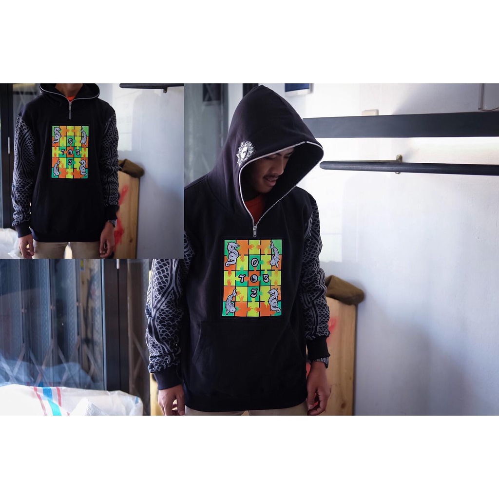 HALF ZIP 07:35 "BALANS" WITH NEW EFFECT GITD BLACK ORIGINAL