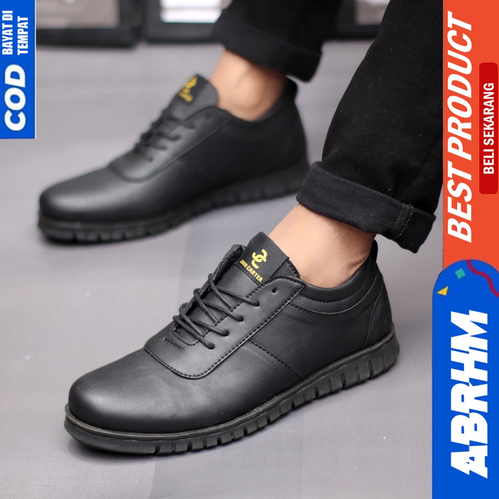 Sepatu Formal Oxfrod Pria Pantofel Hitam Casual Kerja Kantor Abrhm Colline