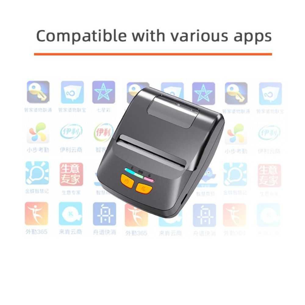 Printer Bluetooth Mini Thermal Printer Portable POS 58mm - PT-230 - Black