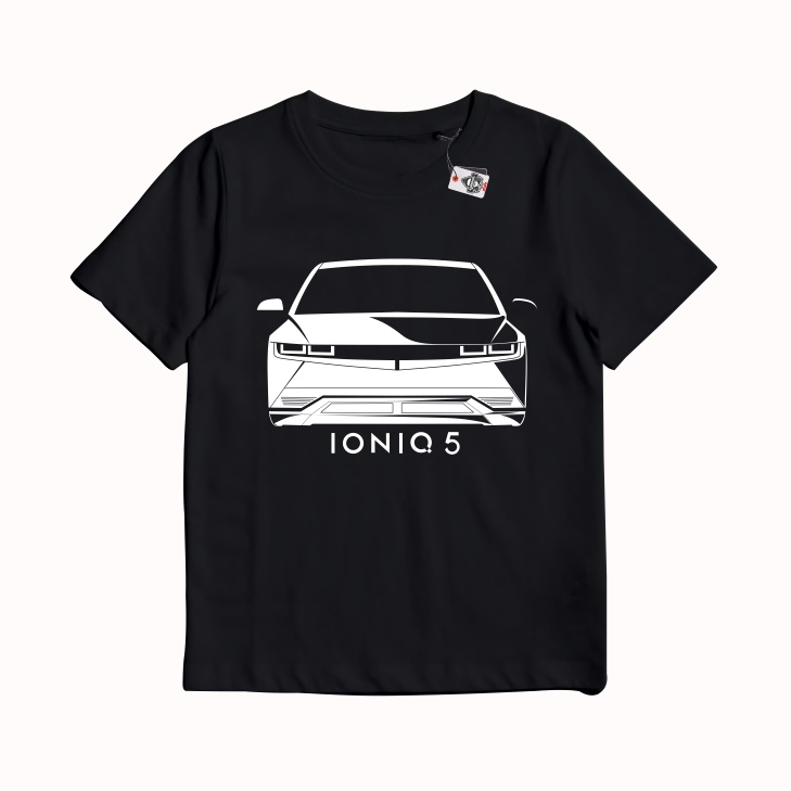 KARIMAKE Kaos Baju T Shirt Distro Anak Unisex Gambar HYUNDAI IONIQ 5 FRONT