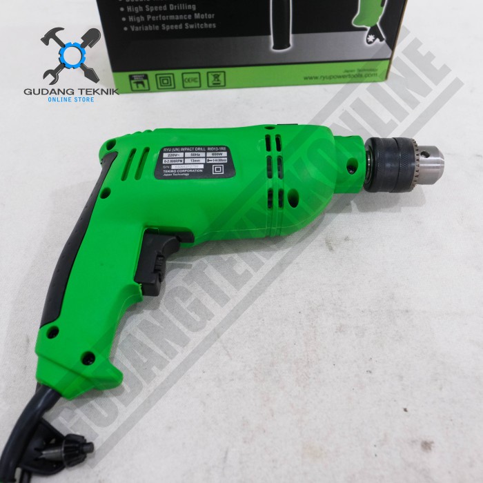 Mesin Bor Tangan Listrik Variable Speed 13 mm RID13-1RE RYU / Electric Impact Drill Bor Beton Listrik 13mm RID13 1RE RYU