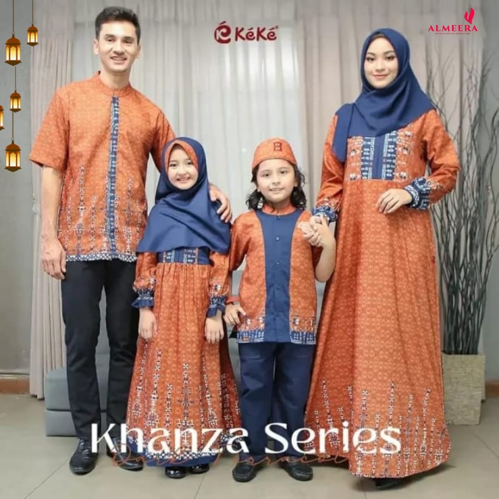 BAJU SARIMBIT KELUARGA KEKE KHANZA SERIES TERBARU 2022 DARK TERRACOTTA