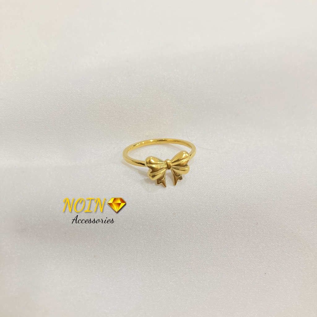 Cincin Titanium Pita Simple Anti Karat Korean Ring Gold