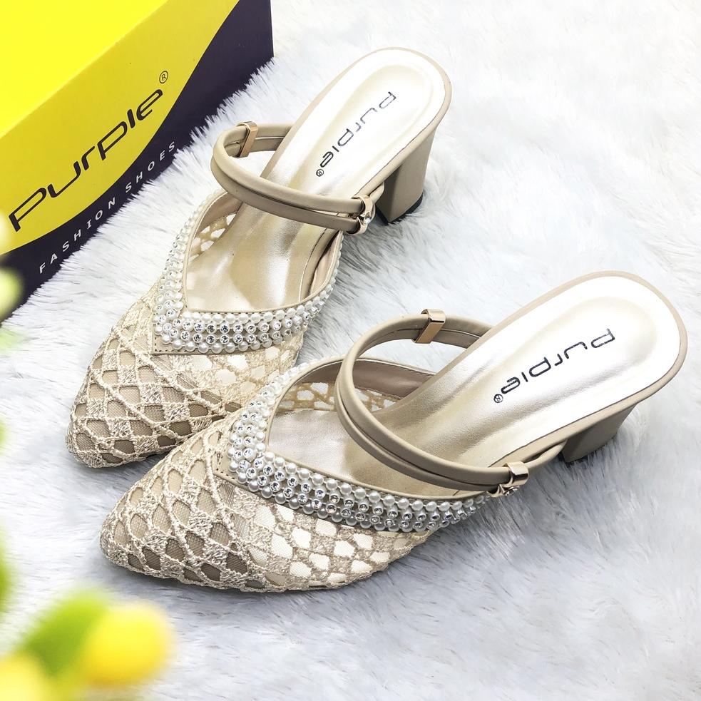 BEST SELLER Sendal heels Payet Pesta Orin Series Purple Shoes