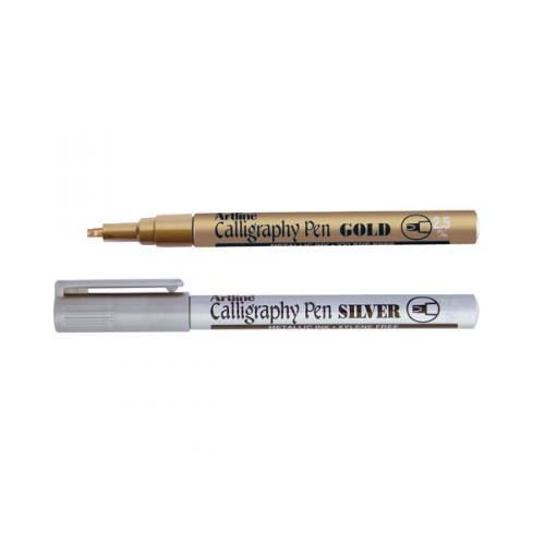 Spidol Artline Calligraphy pen Silver and Gold EK-993XF/Spidol kaligrafi permanent