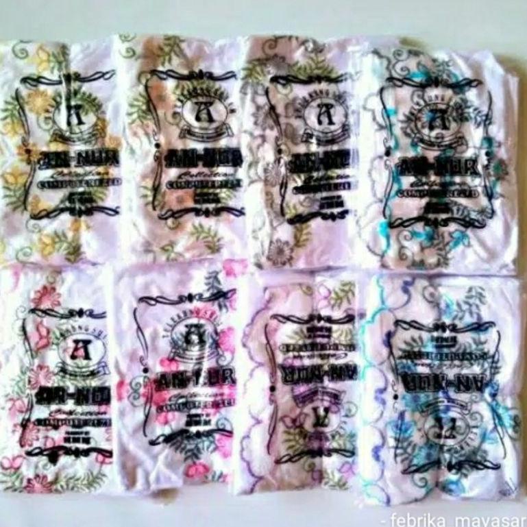 STOK TERBARU Mukenah Mukena An Nur Terusan / Mukena Katun Bunga Putih Bordir Rukuh Dewasa Jumbo Besa