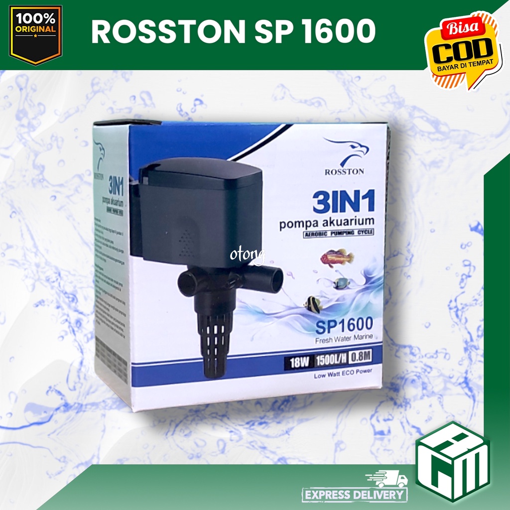 ROSSTON SP1600 SP 1600 mesin pompa air celup aquarium aquascape