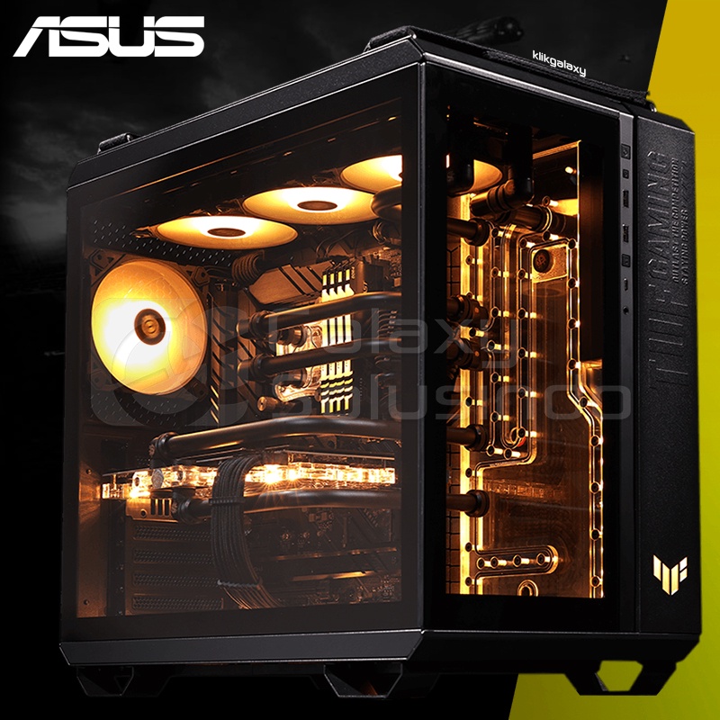 ASUS TUF Gaming GT502 Dual Chamber Tempered Glass ATX Gaming Case - Black