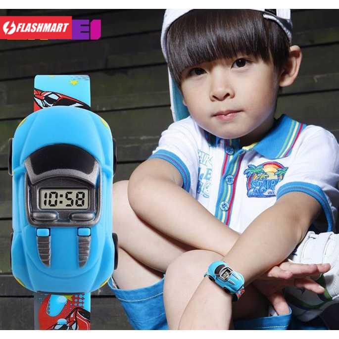 Flashmart Jam Tangan LED Anak - Anak Bentuk Mobil - DG1241