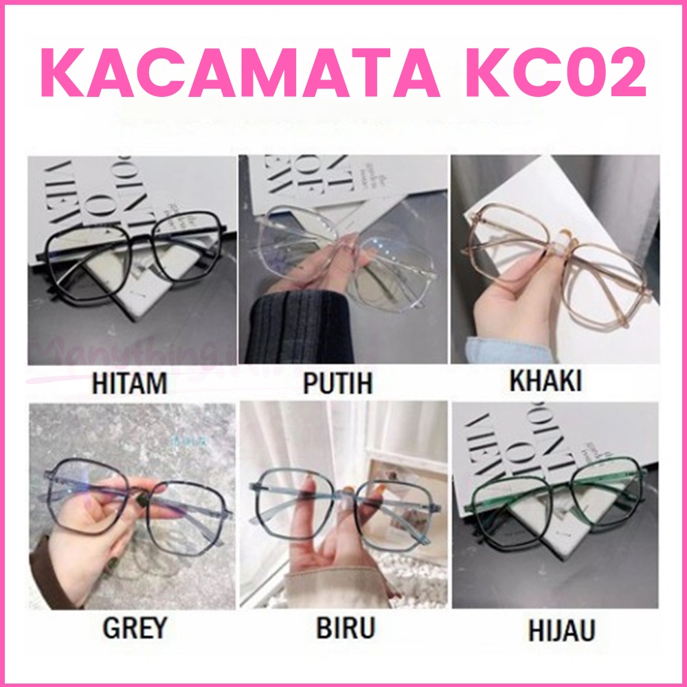 Kacamata Wanita Candy Frame Kotak / Kacamata Petak Anti Radiasi Blueray / Sunglasses Frame Korea Style