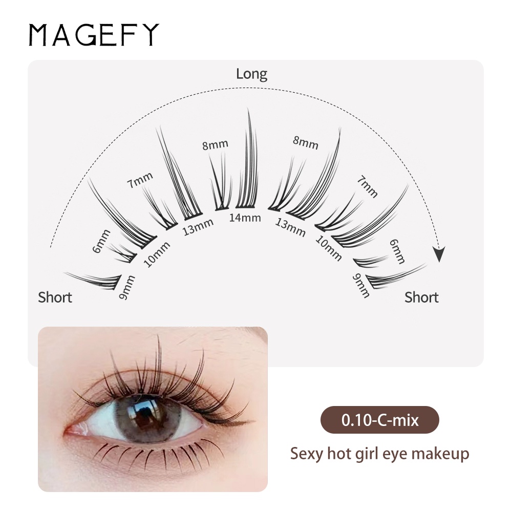 MAGEFY Bulu Mata Palsu 3D Natural Curly Bulu Mata Eyelash Extension Premium Bulu Mata Tanam Lembut 7331