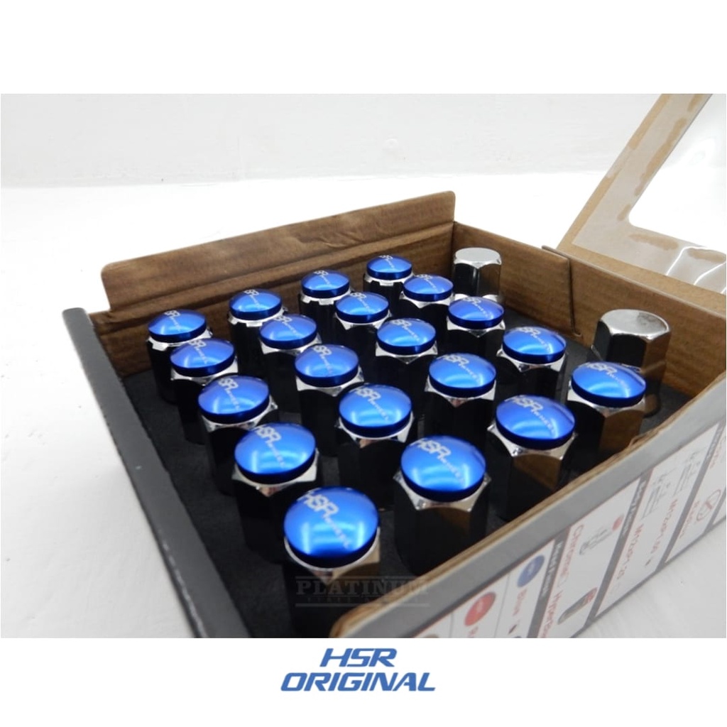 LUG NUT HSR BLUE BAUT RODA BAUT RACING AVANZA 1.5 ORIGINAL HSR WHEEL