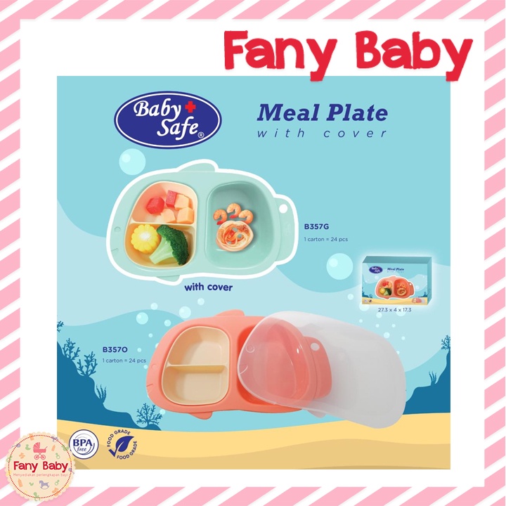 BABY SAFE MEAL PLATE WITH COVER