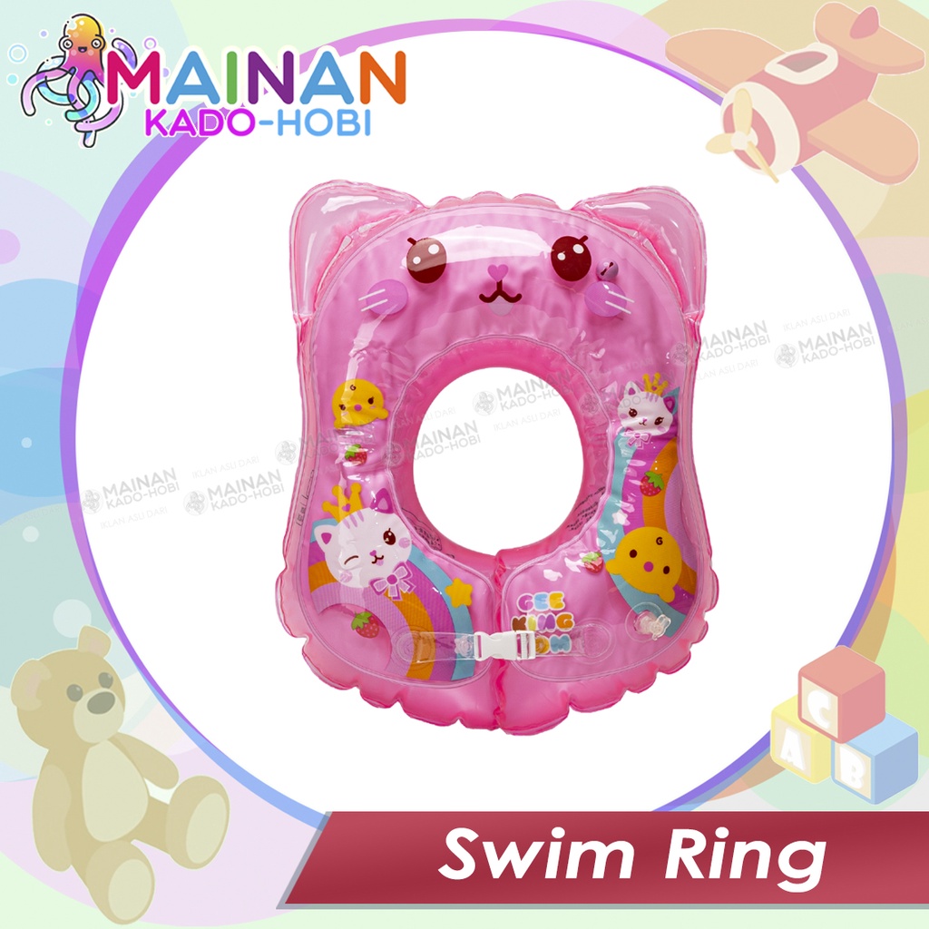 SWIM SPLIT RING BAN PELAMPUNG RENANG KARET ANAK KARAKTER ANIMAL LUCU