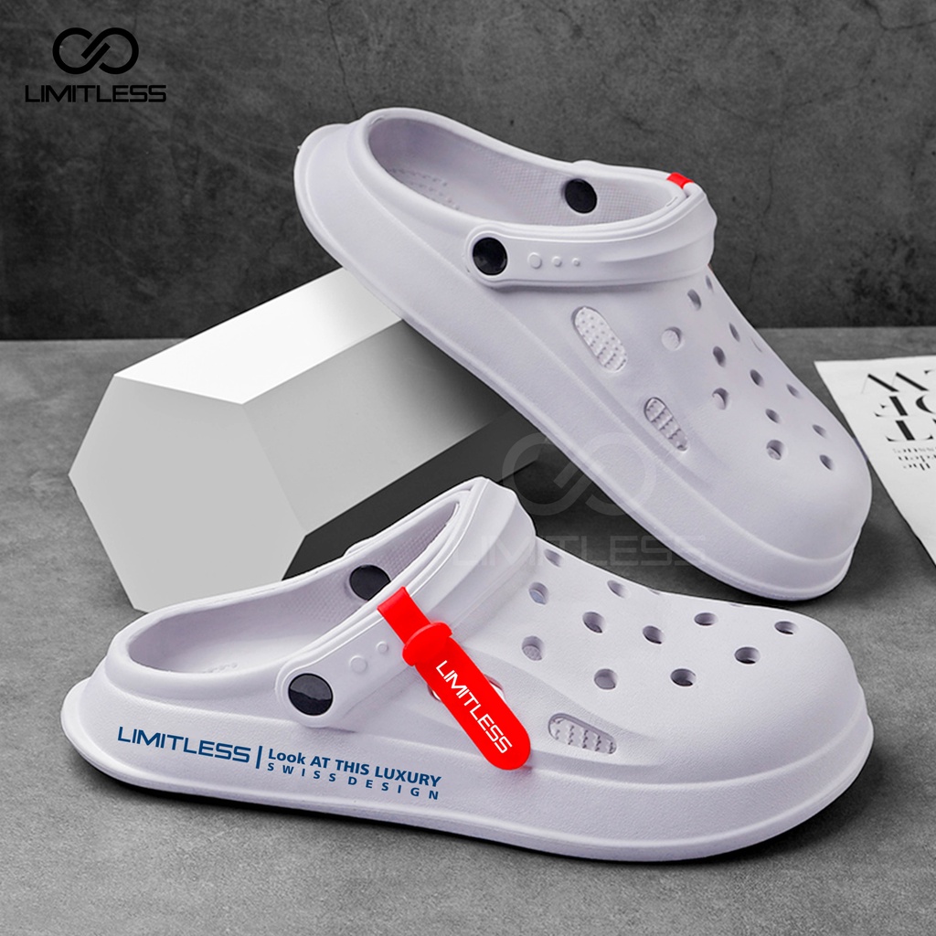 Sandal Pria Slop ELIZER Terbaru Trendy Sendal Slip On Cowok Eva Extralight Fashionable Stylish Kekinian Sandal Selop Cowok Casual