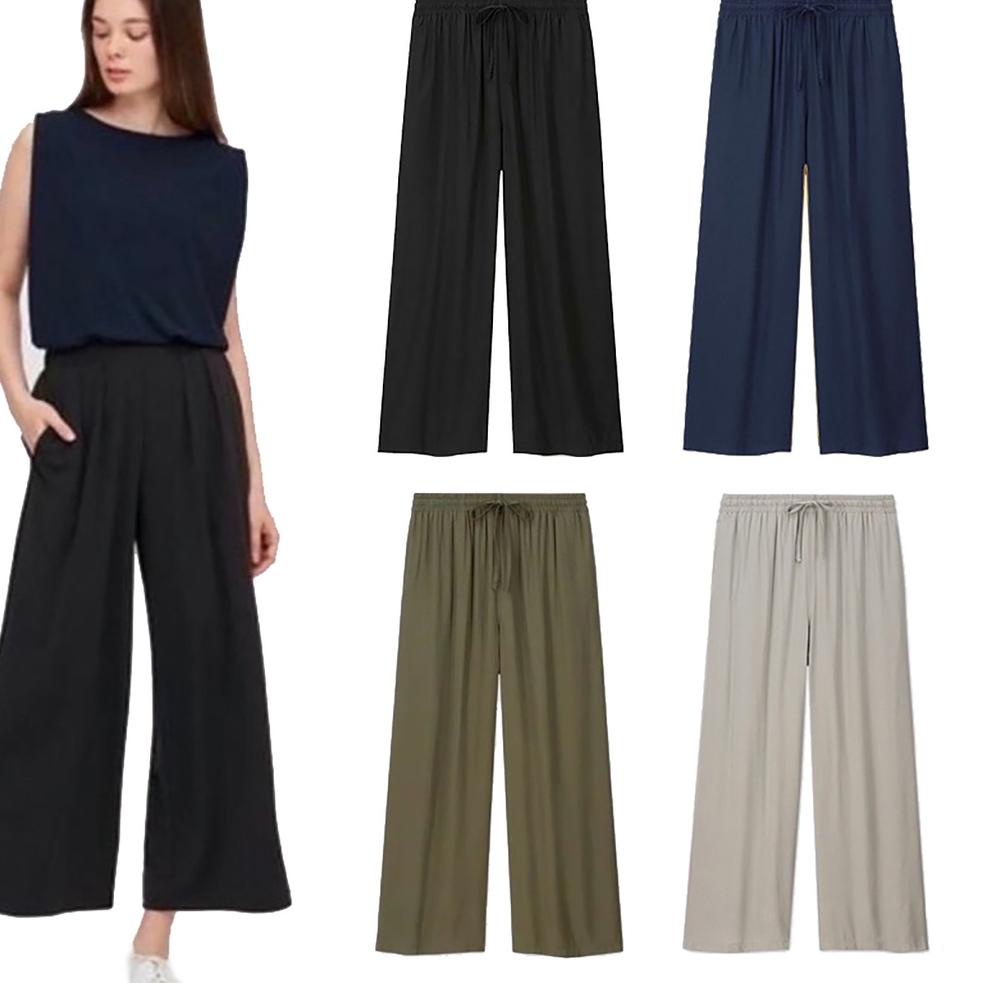 LANGSUNG ATC Kulot Jumbo Panjang Uniqlo Original Celana Oversize Wanita