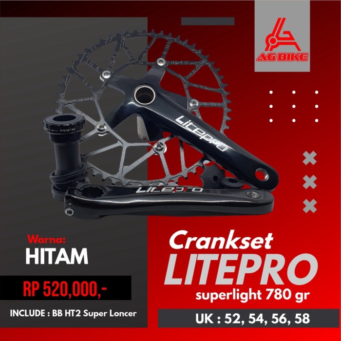 Crankset LITEPRO Superlight 780gr