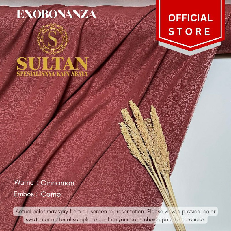 50CM EMBOS CAMO EXO BONANZA CINNAMON KAIN ABAYA SULTAN