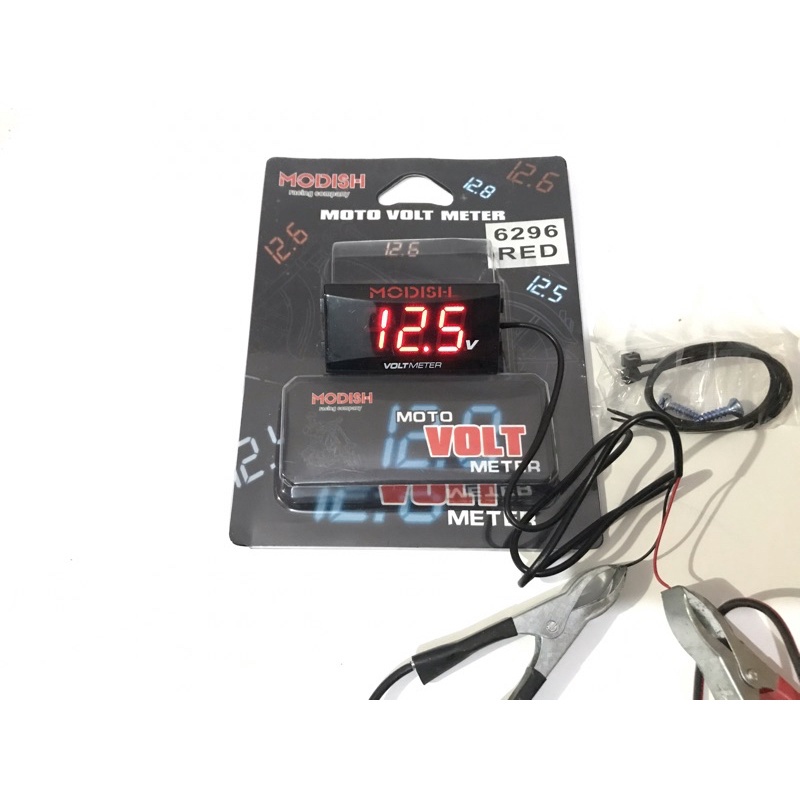 Voltmeter Digital led Waterproof Universal Volt Meter Aki Motor Mobil