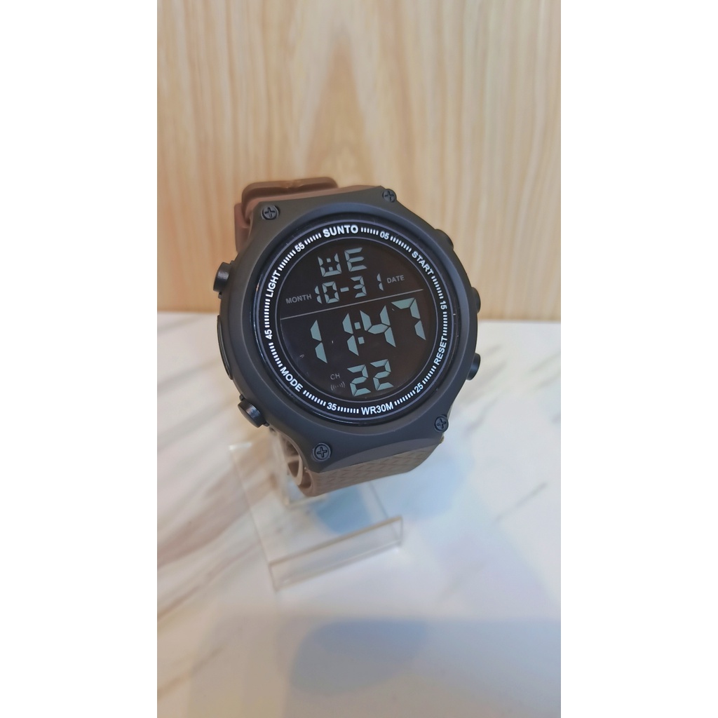 COD - Jam Tangan couple Pria Wanita Sunto Skymax Digital Rubber Sporty Bisa berenang