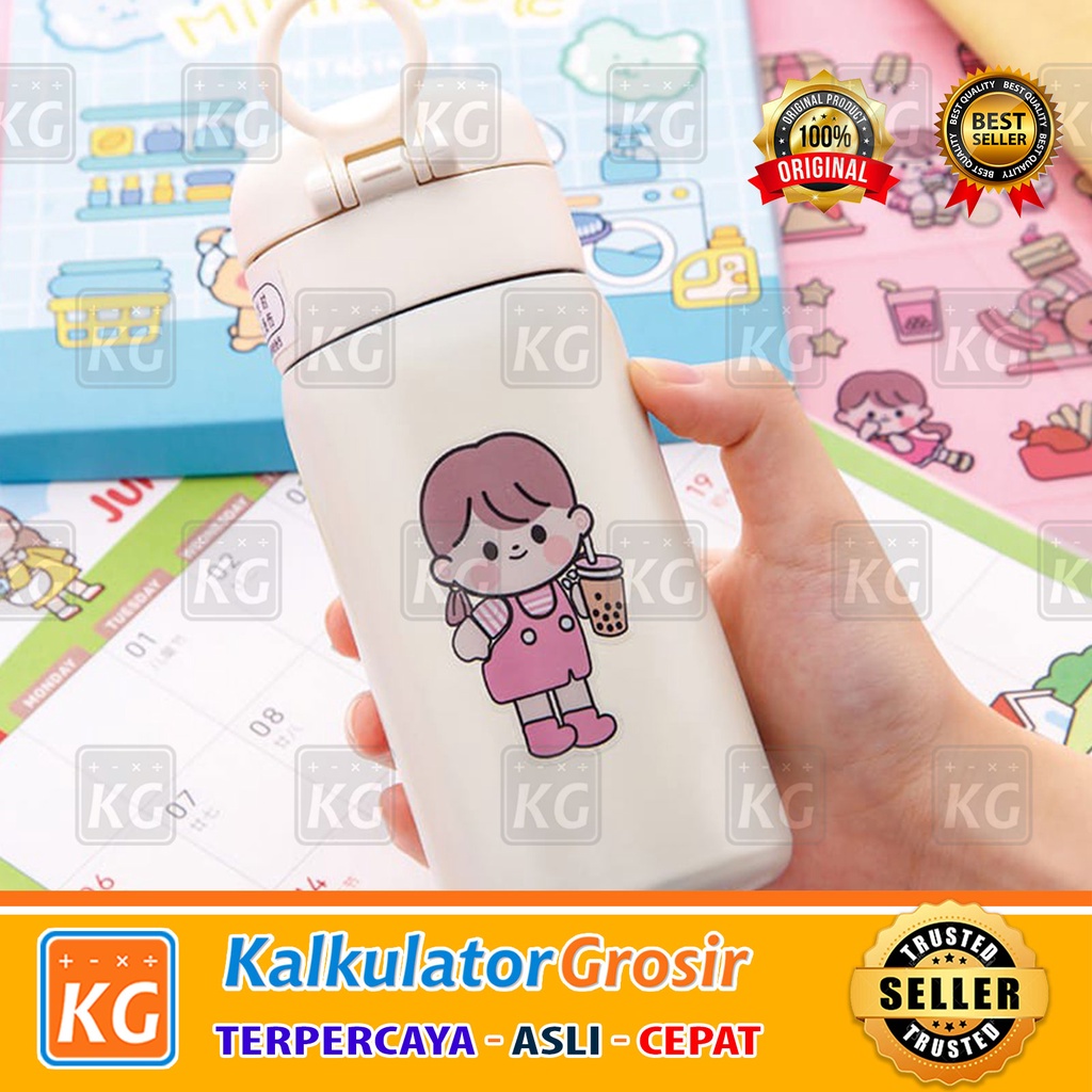 Stiker Sticker Aesthetic Lucu Kartun Momo Karakter Anak Korea 2D Dekorasi DIY Buku Botol Case Hp Laptop 1 Box 100 Lembar Per Satuan