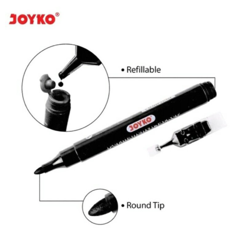 

Spidol Permanent Marker PM-34RF Joyko (1 Pcs)