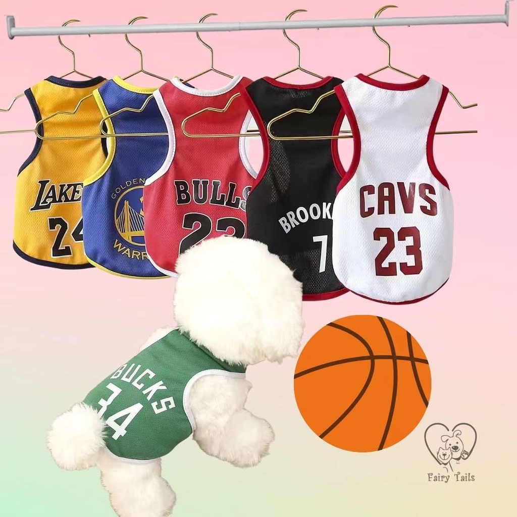 Baju Jersey Basket Kaos NBA Untuk Anjing dan Kucing Anabul / NBA Basketball Jersey Sport Clothes For Pet