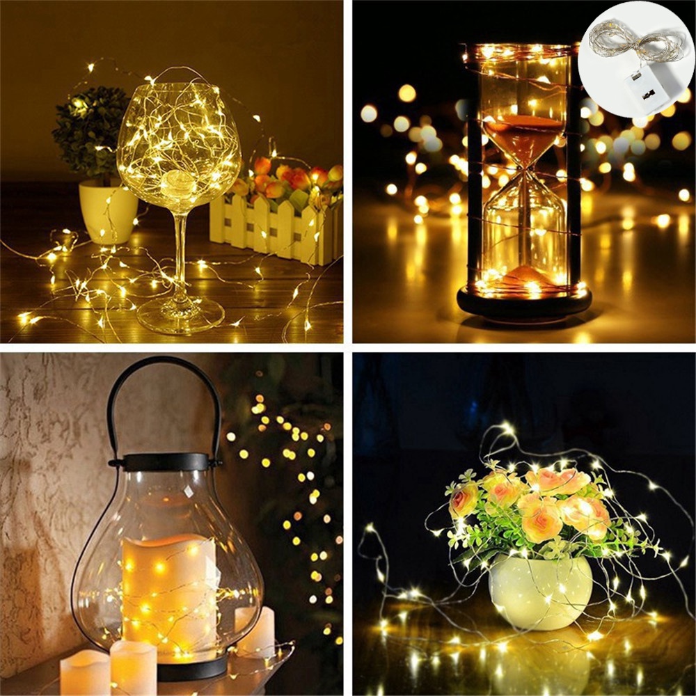 Multicolor Lampu Led Hias String Hadiah Pesta Ulang Tahun DIY Ambience Decorative Lamp 5pcs1m/2m