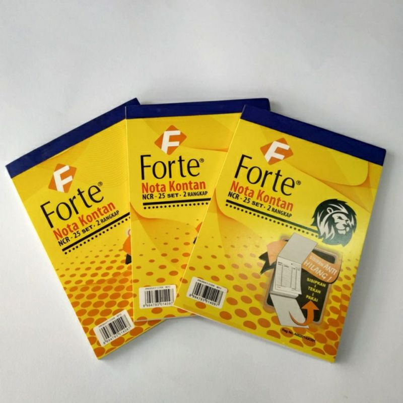 

1Pack (10Pcs) Nota Kontan Forte 2 Rangkap