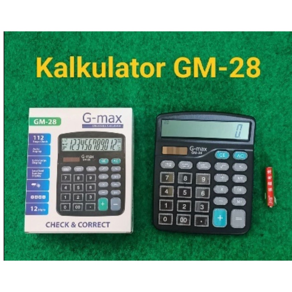 KALKULATOR GM-28 GMAX ALAT HITUNG KANTOR SEKOLAH VD