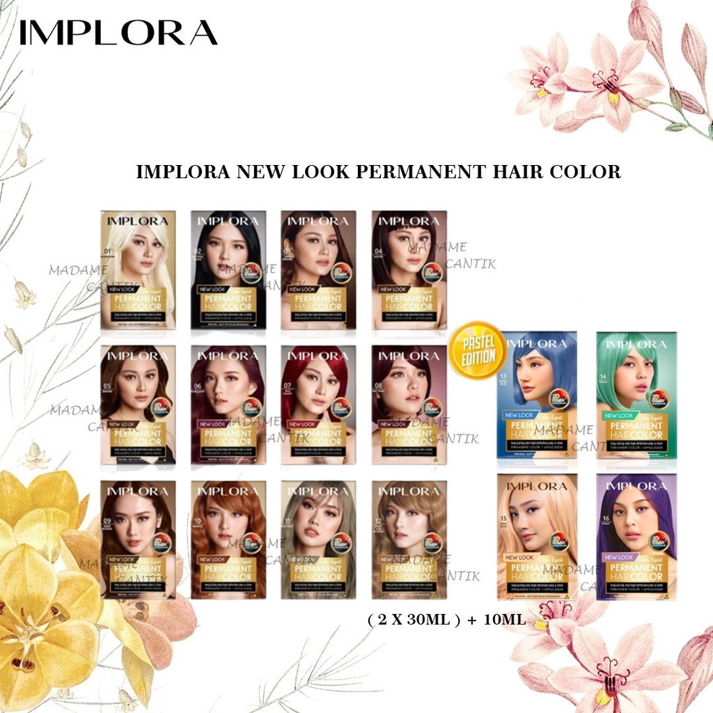 ✿ MADAME ✿ IMPLORA NEW LOOK PERMANENT HAIR COLOR CAT RAMBUT SEMIR IMPLORA