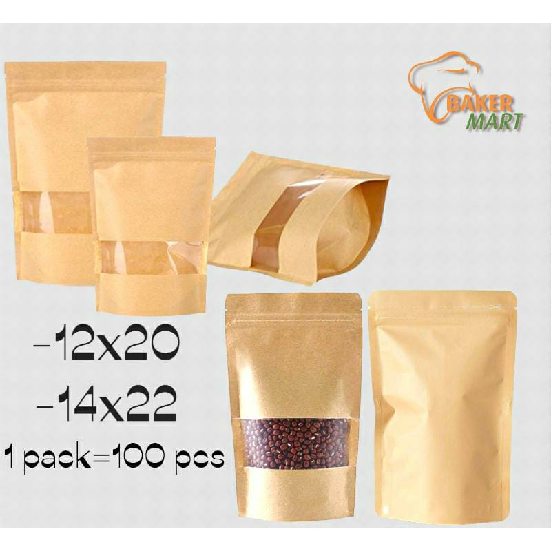 

Paper Bag / Standing Pouch Coklat 12x20 dan 14x22 / 100Pcs