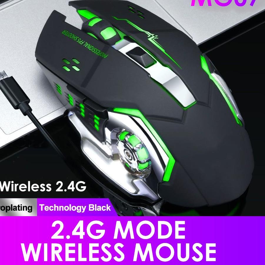 ❁ 【COD】Jovitech Rechargeable gaming Mouse 2400 DP Wireless Ultra-Thin Silent Mute LED Lights Compute