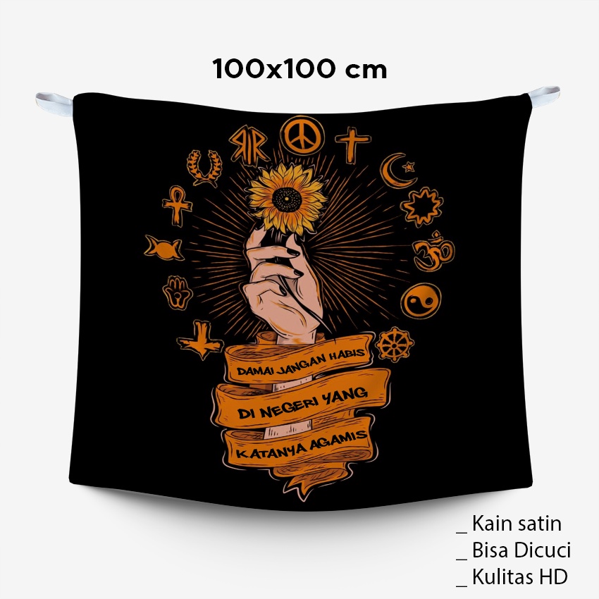 POSTER KAIN TAPESTRY BENDERA PLURALISME AESTETIK JUMBO