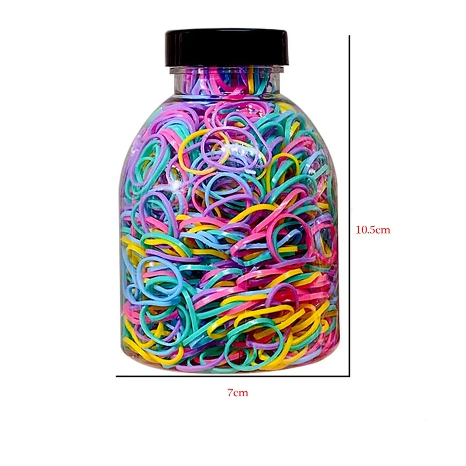 (LOLI-JKT)AK-07 KARET RAMBUT ANAK ELASTIS WARNA HITAM DAN MIX COLLOR SATU CUP = 1000PCS