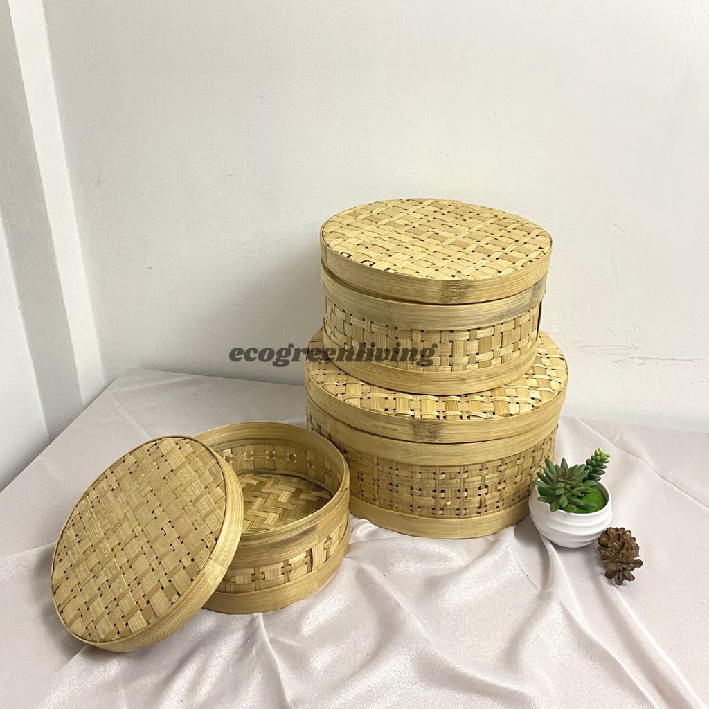 KLAKAT DIMSUM / KOTAK HAMPERS LEBARAN BAMBU / WADAH DIMSUM