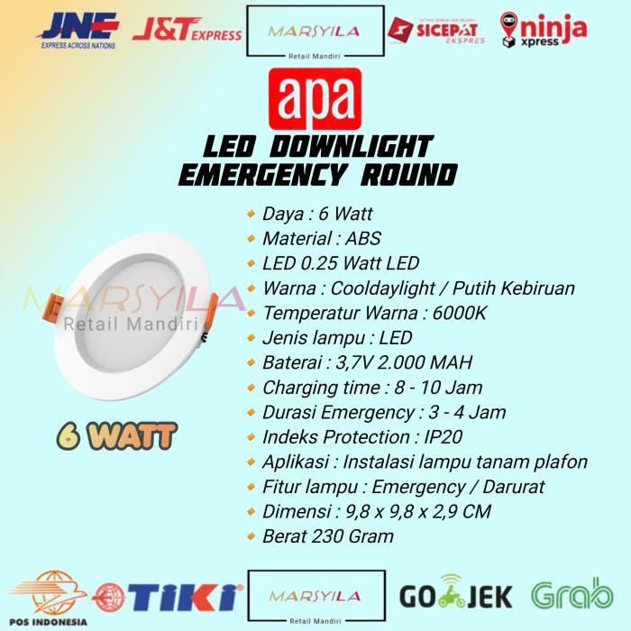 DOWNLIGHT LED EMERGENCY | LAMPU DARURAT PLAFON | EMERGENCY LAMP APA