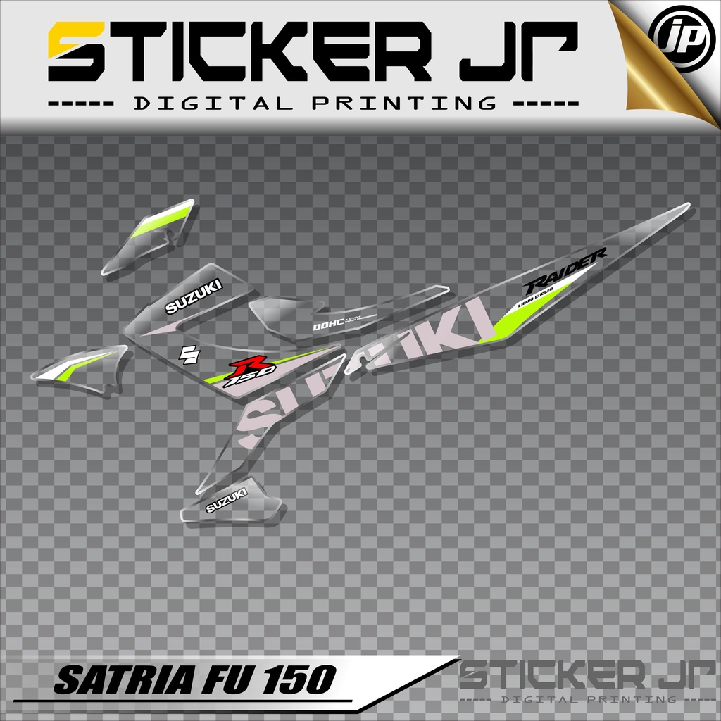 Sticker Striping Decal Transparan Cutting Suzuki Satria Fu 150 Tahun 2014-2015 Stiker Aksesoris Sepe