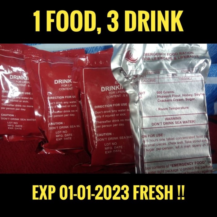 

SURVIVAL FOOD MAKANAN RANSUM DARURAT MRE ANTISIPASI LOCKDOWN CORONA