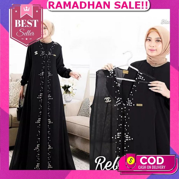 Rissa Dress/ Gamis Terbaru 2023 / Dress Muslim Kondangan Ada Size S M L Xl Gamis Remaja Modern Gamis