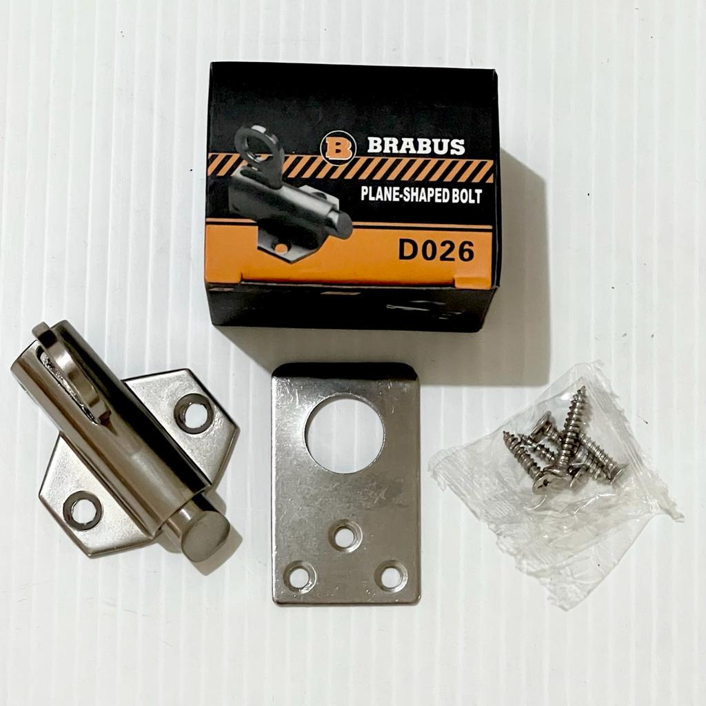 Spring Knip Knife Grendel Kodok Kunci Jendela Bulat Stainless BRABUS