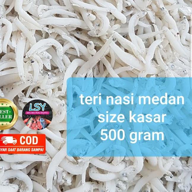 

♂ ikan asin Teri nasi medan super/ tn putih / size jumbo 500gr ❀