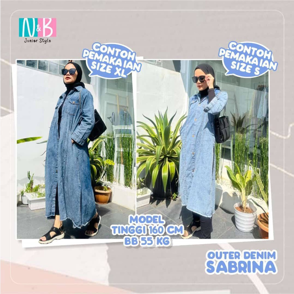 Outer Dewasa Denim Sabrina by N&amp;B junior style