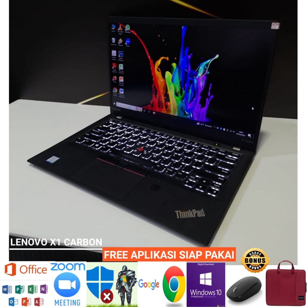 Lenovo X1 Carbon intel core i5 gen 6 Ram 8gb SSD 256gb fingerprint - windows 10